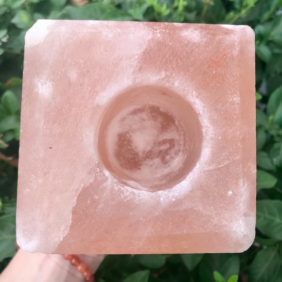 Pink Salt Candle Holder💕🧡 - Picture 2 of 5